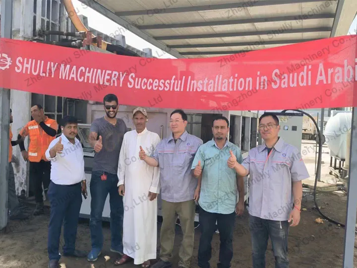 Plastic pelletizing recycling machine installed in saudi arabia